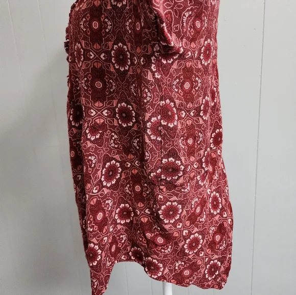 Coco + Jaimenson Printed Red Henna Cardigan - Picture 9 of 15